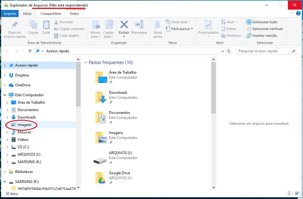 Windows 10: Explorador de arquivos demora para responder