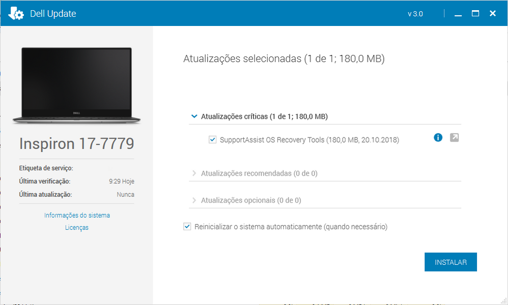Screenshot of the client