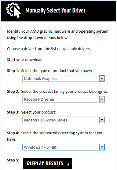 MANUALLY SELECT DRIVER