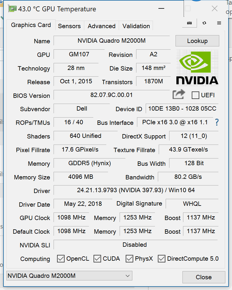 Nvidia quadro k2100m online drivers