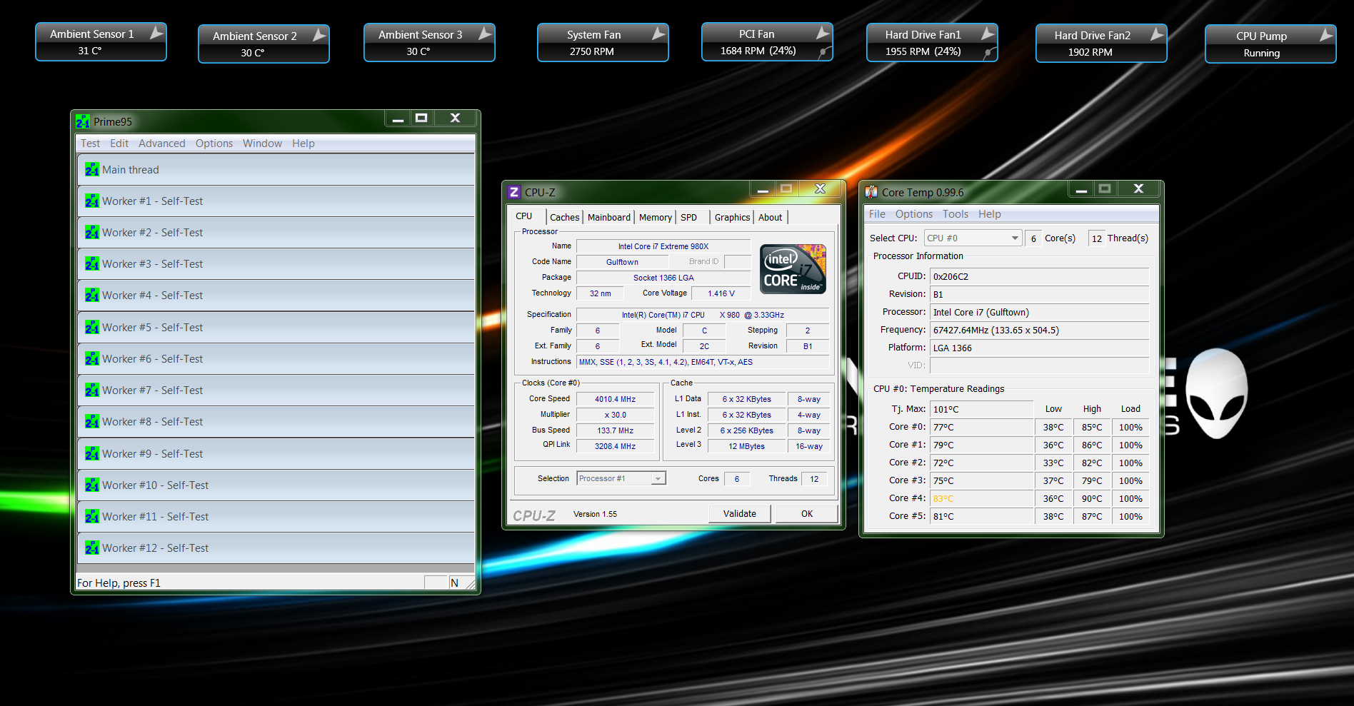 ‎Still amazed at the 990x temps with Prime95 | DELL Technologies