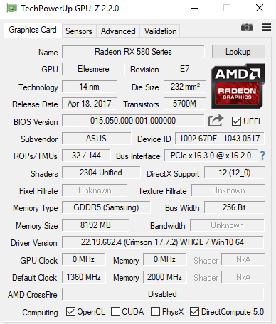 Rx 580 online 2304