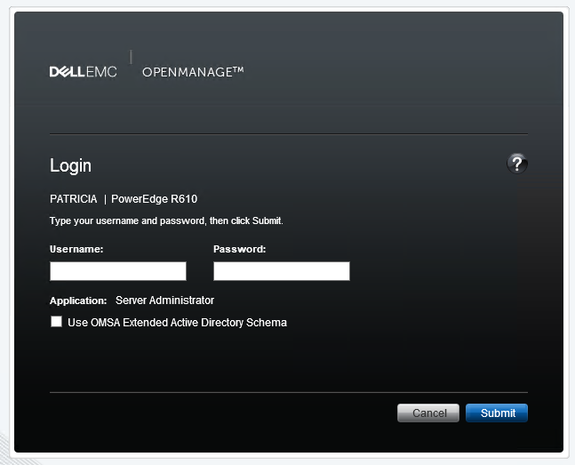 ‎OpenManage login lost DELL Technologies