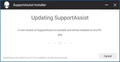 Support Assist new version will be installed
