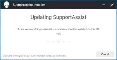 Support Assist new version will be installed