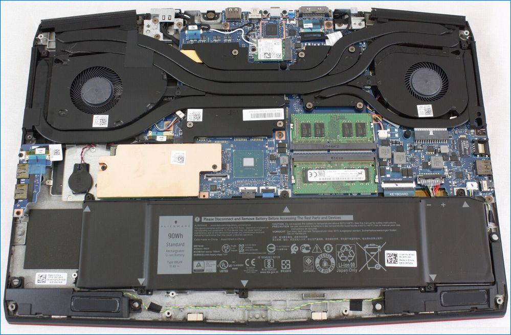 Alienware m17 with 90 Wh battery. The 60 Wh battery will have a 2.5-inch SATA bay