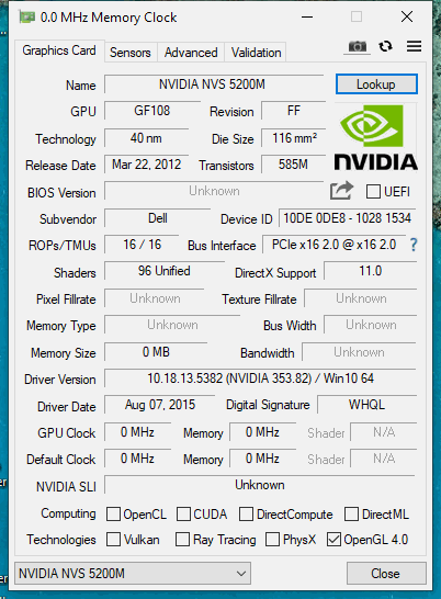 Nvidia hot sale nvs 5400m