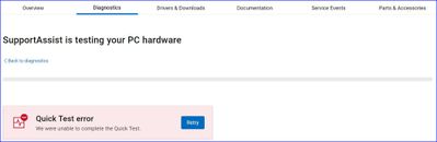 20221022 SupportAssist unable to complete the Quick Test.jpg