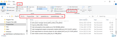 Dell 5584 ProgramData Dell Update Package Logs 08 Mar 2022.png