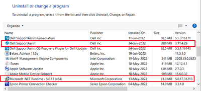 Win 10 Pro v21H2 Control Panel SupportAssist v3_11_4_29 and MS NET Runtime v5_0_17 21 Aug 2022.png
