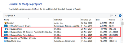 Win 10 Pro v21H1 Control Panel Dell Programs Installed 09 Dec 2021.png