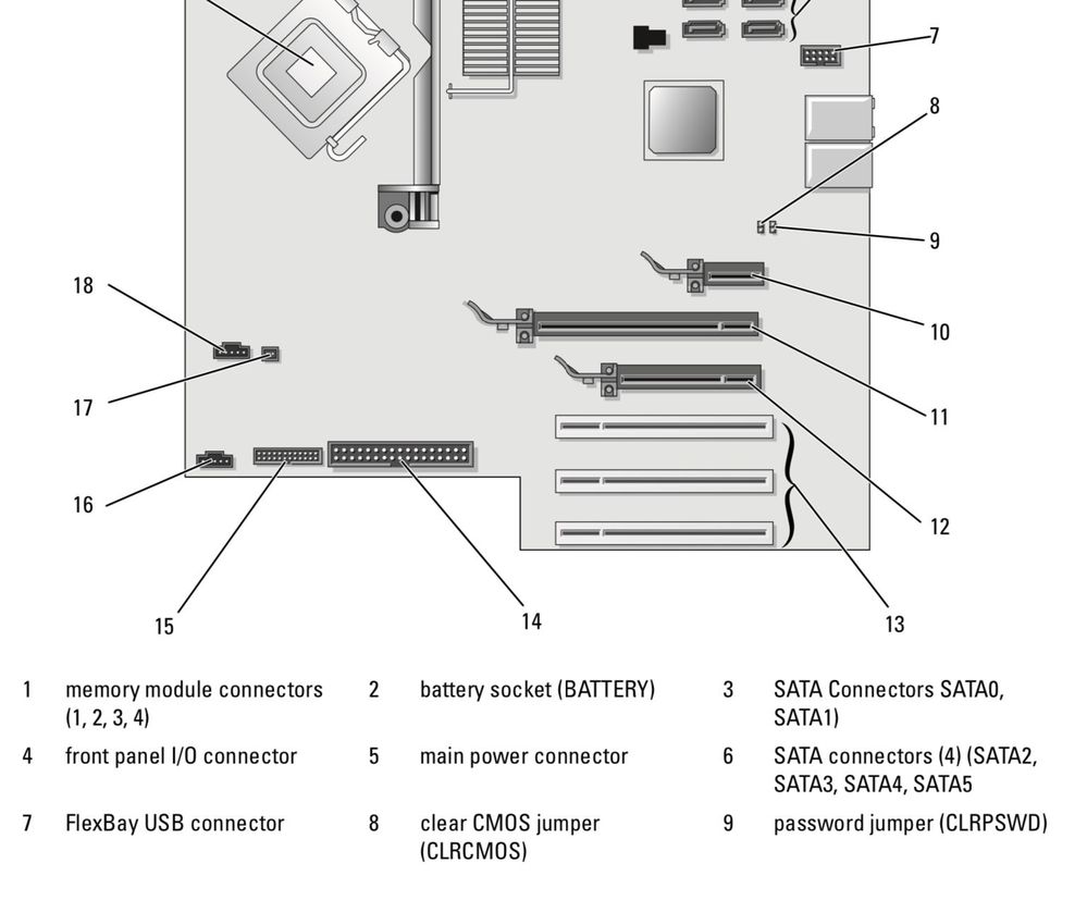 #8 cmos jumper #9 pswd jumper