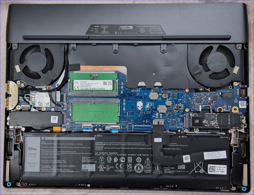 Alienware m15 R7 with Base Cover removed.jpg