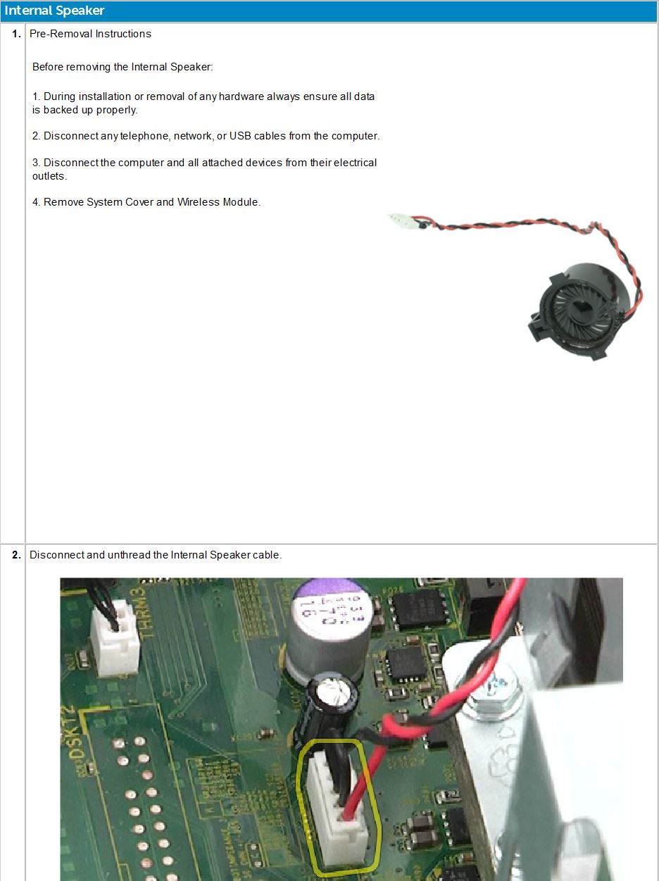 Motherboard best sale internal speaker