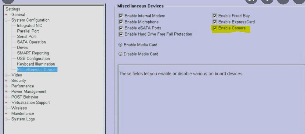 Integrated webcam isn t detected Dell Latitude E6410 Win10