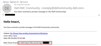 Dell Community PM With Unfamiliar Service Tag 18 Sep 2021.png