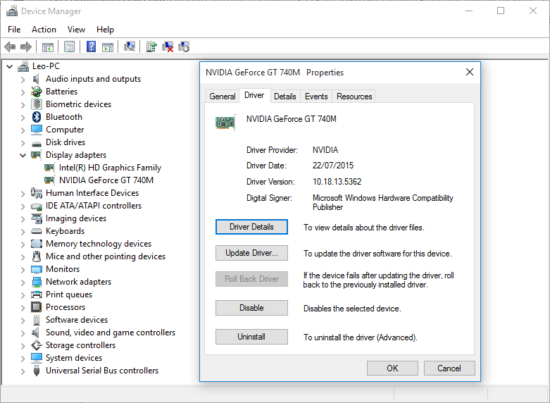 Nvidia driver 353.62 online windows 10