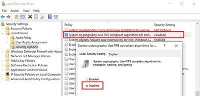 Win 10 Pro v21H1 Local Group Policy Editor Security Use FIPS Compliant Algortihms for Encryption Disabled by Default 28 Dec 2021.png