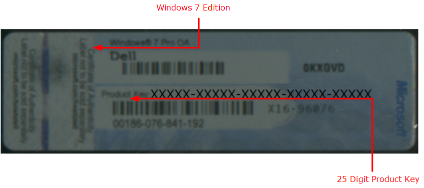 Windows 7 COA