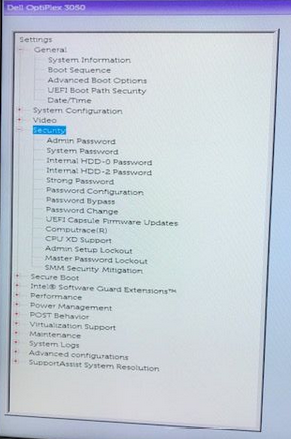 Optiplex 3050 Mini Tower - TPM disappeared from BIOS | DELL 