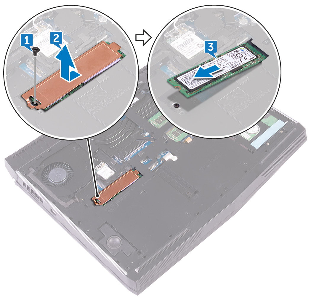 Image: Removing the solid-state drive