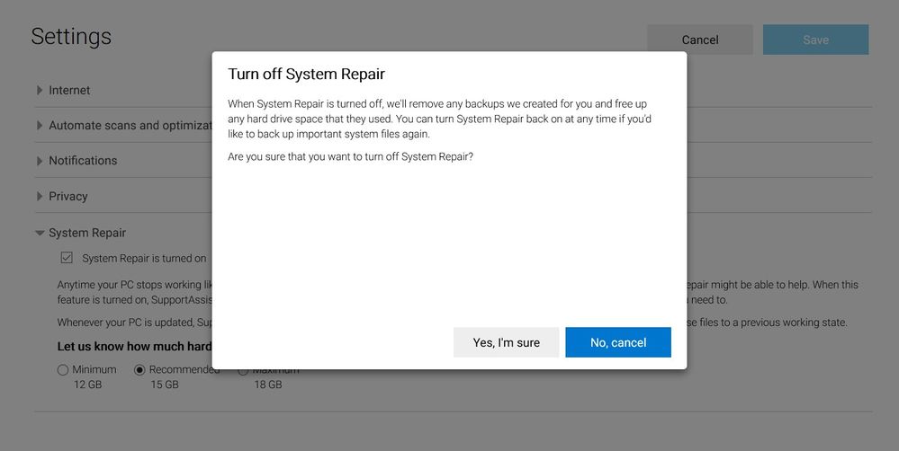 SupportAssist Screenshot