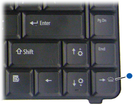 Keyboard lights on sale dell laptop