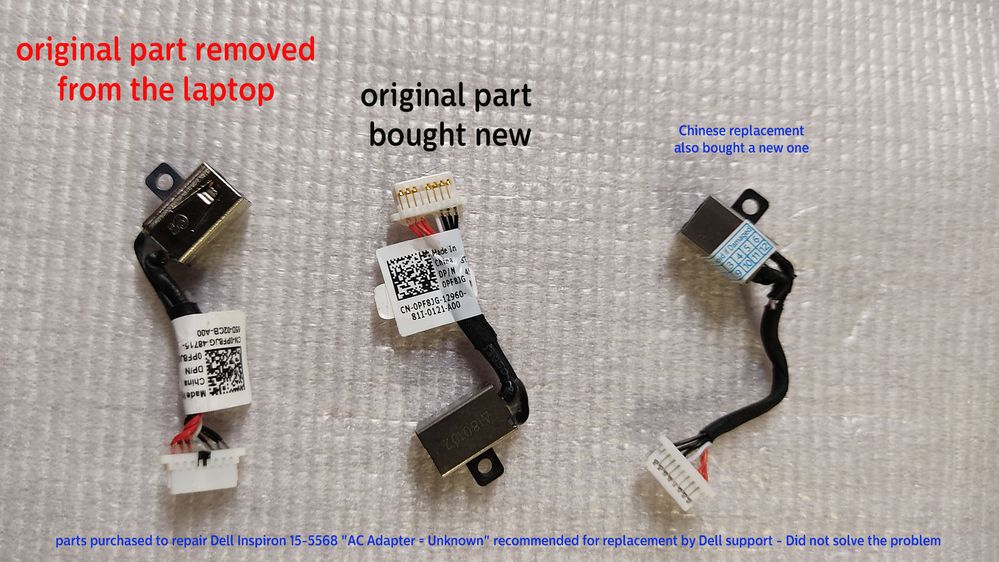 ‎Inspiron 15 5568 2in1 The AC power adapter wattage and type cannot