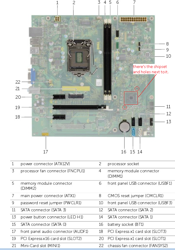 Dell Inspiron 3847 Desktop - Chipset Heatsink | DELL Technologies