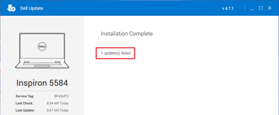 Dell Update v4_7_1 194 MB SA OS Recovery Tool v5_5_5_16458 Update Failed 15 Feb 2023.png