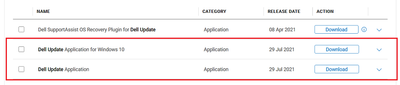 Inspiron 5584 Support Page Two Versions of Dell Update 17 Aug 2021.png