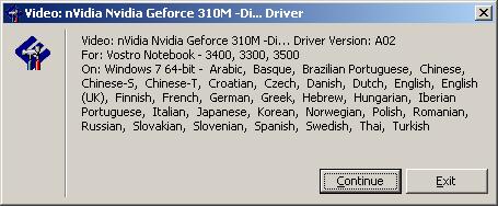 Driver nvidia geforce 310m best sale windows 10