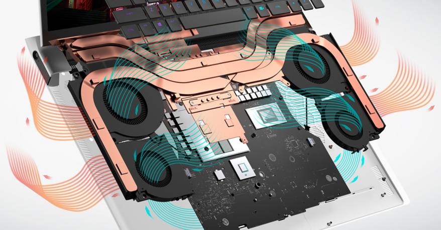 Alienware x15 and x17 have four cooling fans