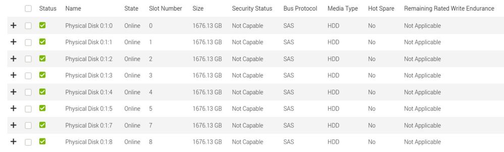 8 drives now showing in the RAID10