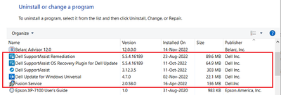 Win 10 Pro v21H2 Control Panel Dell Programs Installed 15 Nov 2022.png