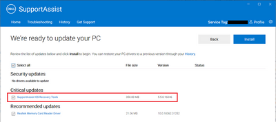 SupportAssist v3_10_4 Two Updates Found SA OS Recovery Tools v5_5_0_16046 EDITED 06 Dec 2021.png