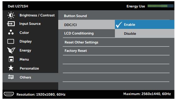 Dell hot sale u2715h sound