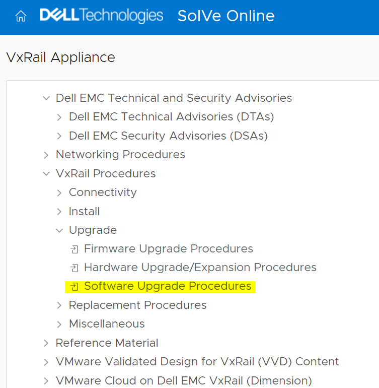 Solve Online for VxRail Appliance