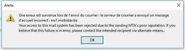 erreur envoi mel via Flibox