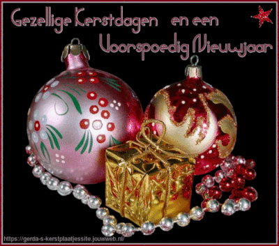 Gezellige Kerstdagen met glitterster.gif