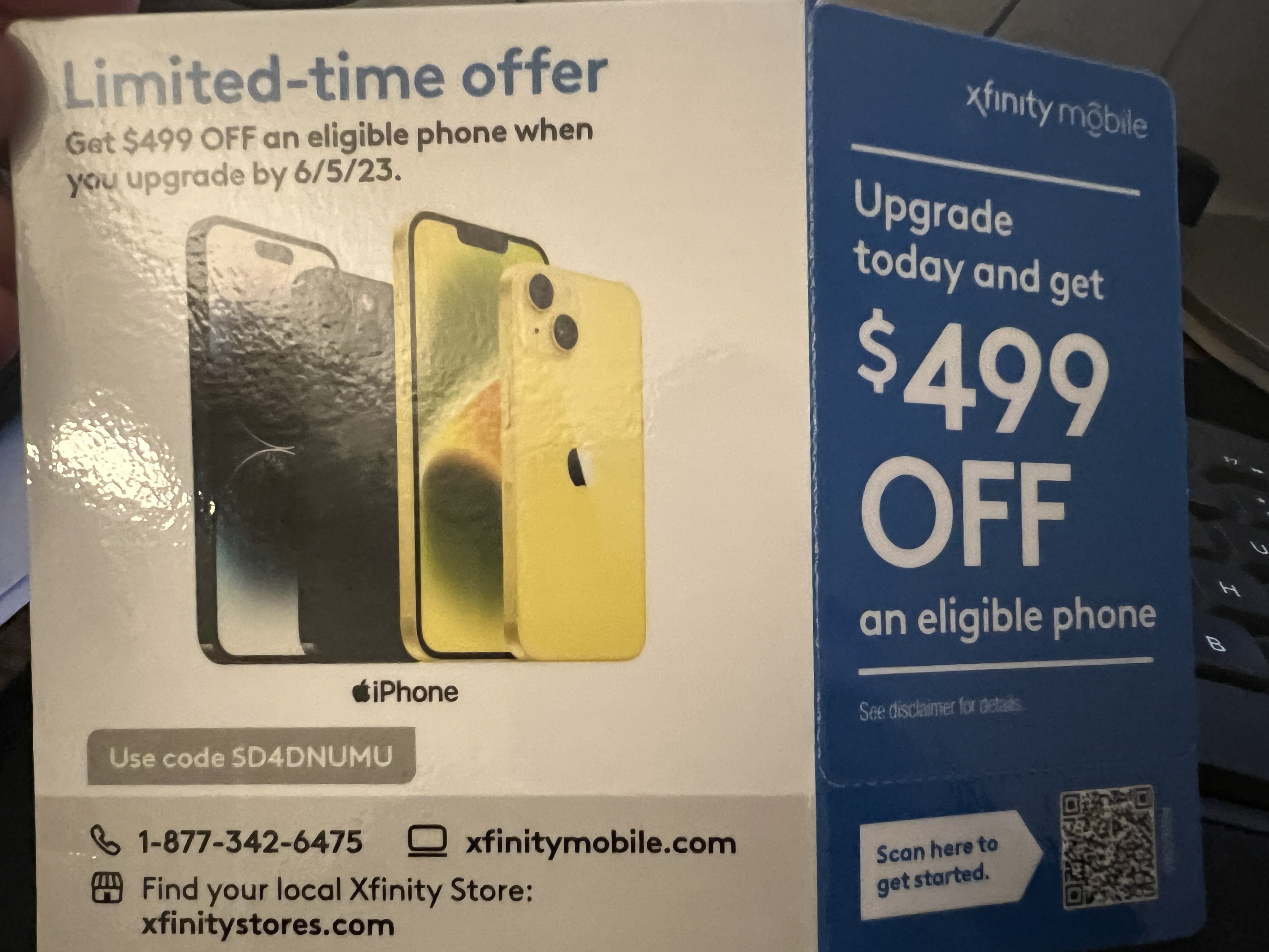 Xfinity Mobile Early Upgrade 32 - sm65r2f