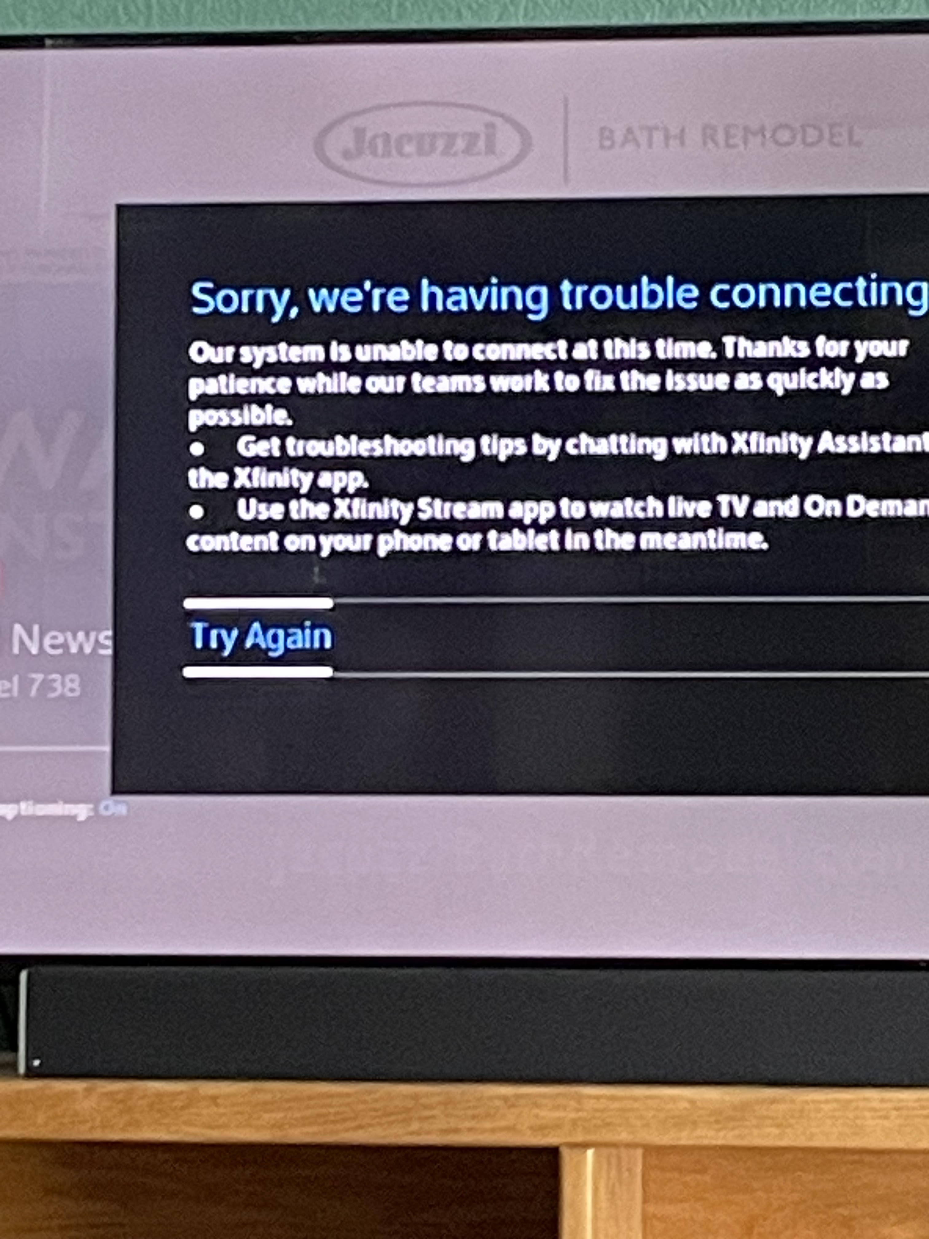 Sorry we're having trouble connecting