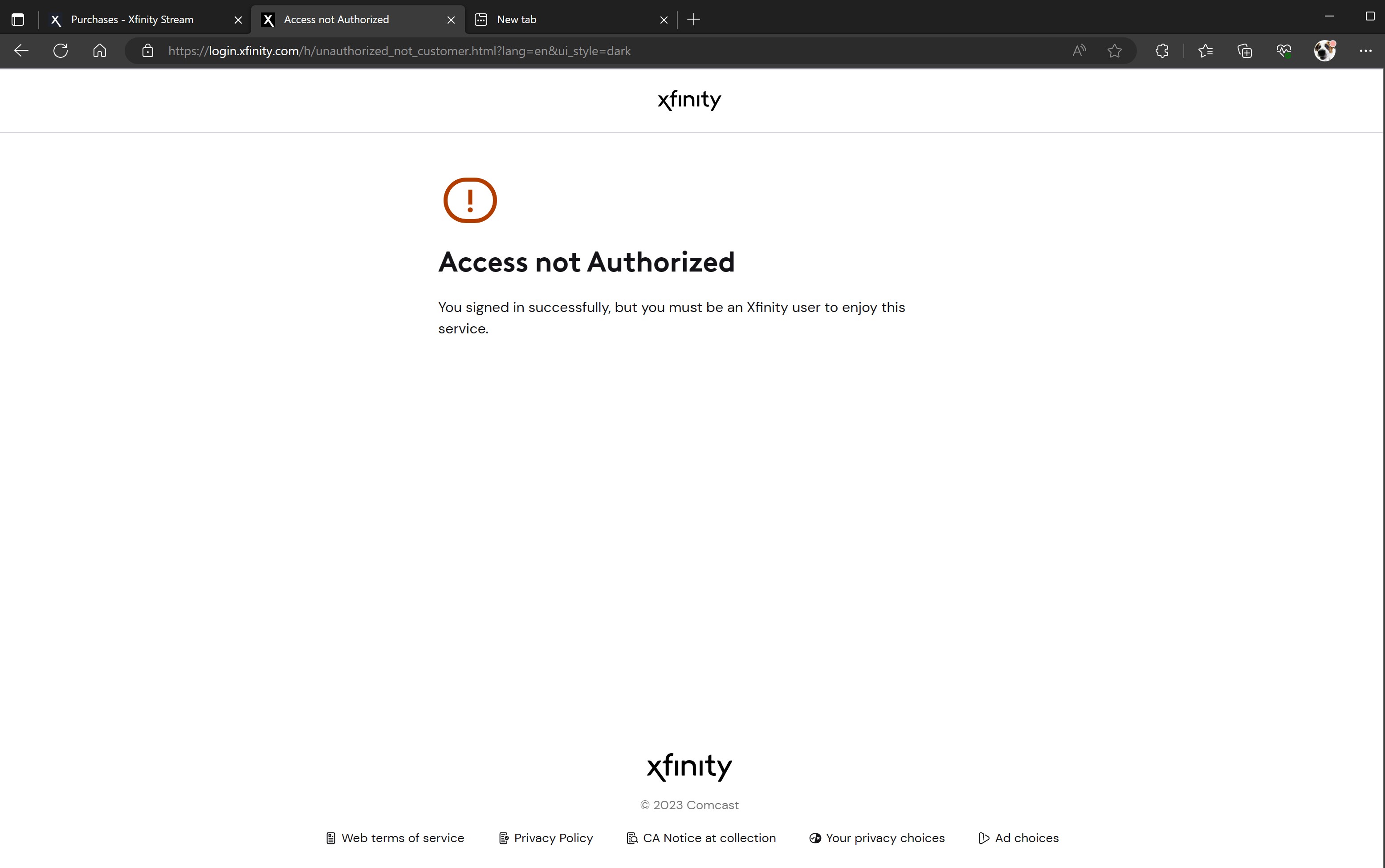 Xfinity Authorized User 32 - mf31pk3